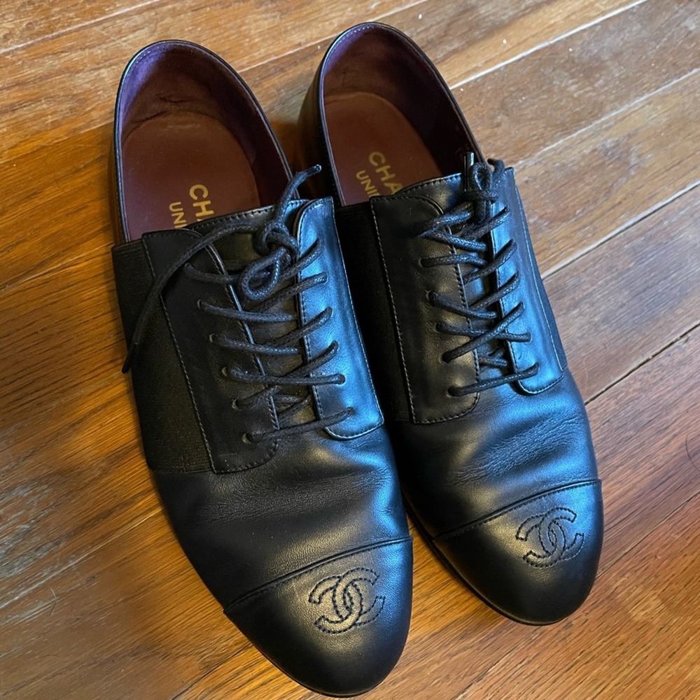 Chanel uniform oxfords. 36.5 womens